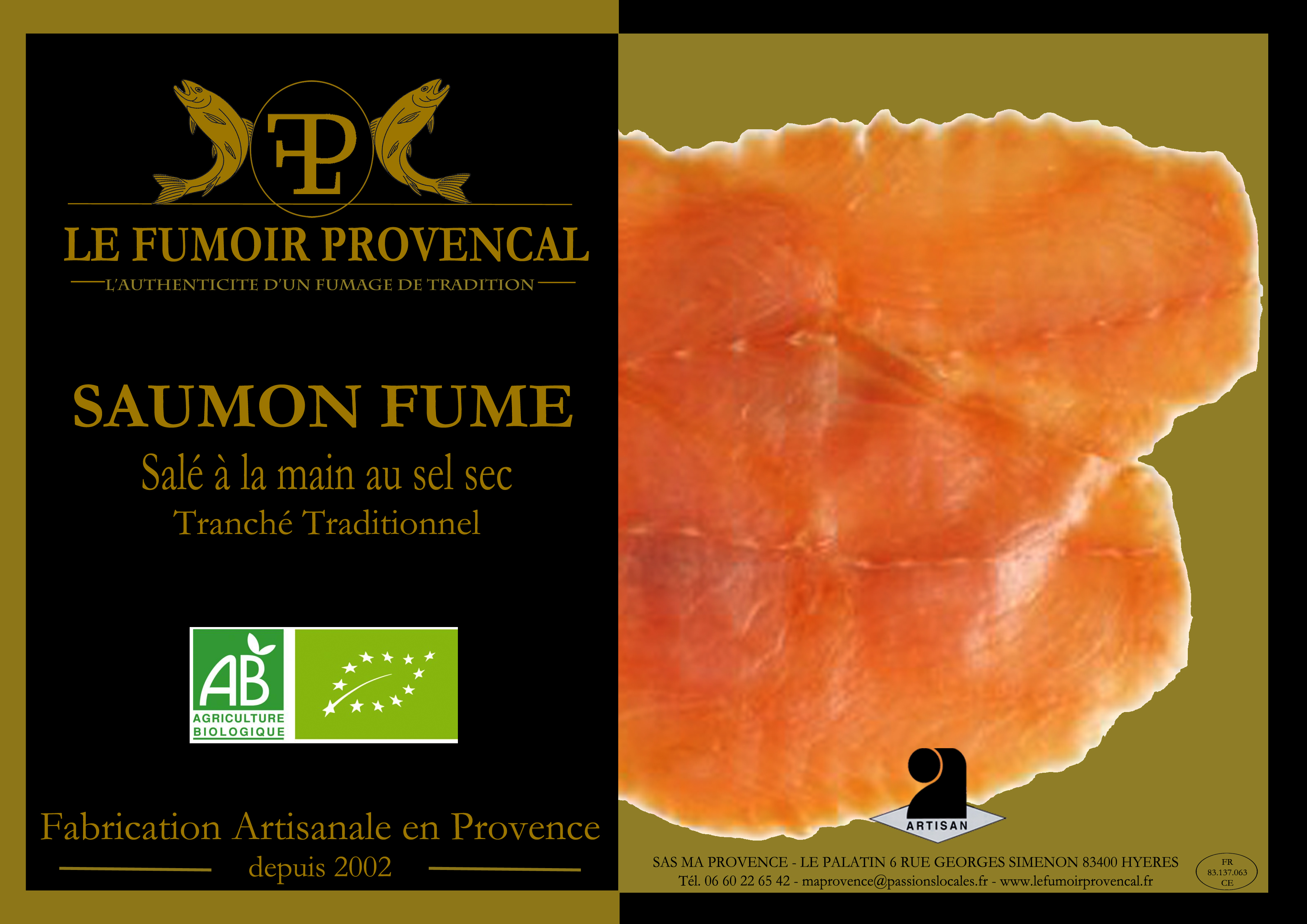 Saumon fumé BIO – Le fumoir provençal